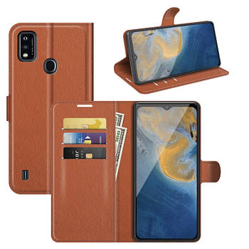 Чохол-книжка Litchie Wallet для ZTE Blade A51 Brown