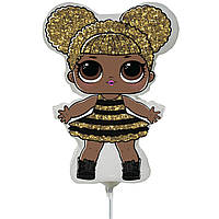Фольгированный шар мини-фигура Кукла Лол Квин Би Lol Queen Bee