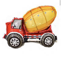 Фольгированный воздушный шар фигурный Бетономешалка, шары машины, 82х68.5 см