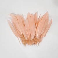 Перья персикового цвета 10-15 см 50шт