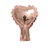Фольгована повітряна куля Серце рожеве золото без малюнка, кулі серця 5 дюйм, Китай