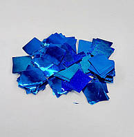 Конфетті квадратики сині металік 8 мм (10 грам)