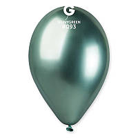 Латексный круглый шар Gemar 13"/33 хром зеленый