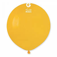 Латексный большой воздушный шар без рисунка Gemar Пастель желтый 19"03, 48 см