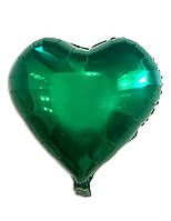 Фольгована повітряна куля Серце зелене, кулі серця 5 дюйм