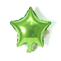 Фольгована повітряна куля Зірка салатова, кулі зірки 10" 25 см