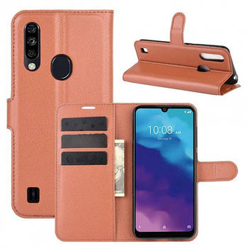 Чохол-книжка Litchie Wallet для ZTE Blade A7 2020 (with fingerprint) Brown