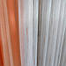 Комплект легких штор, лососевого цвета, подшитый на тесьму, фото 3