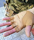 Рукавички вiйськовi без пальцiв бежевi, розмiр 01217919, фото 8