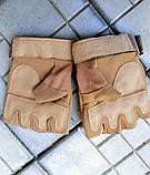 Рукавички вiйськовi без пальцiв бежевi, розмiр 01217919, фото 6