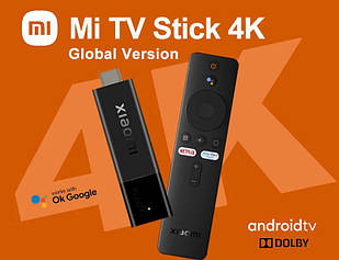 Смарт-ТВ-приставка Xiaomi Mi TV Stick 4K. Трансляція в 4K Новинка!