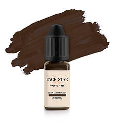Пігмент Face Star Dark cold brown для перманентного макіяжу, 10 мл