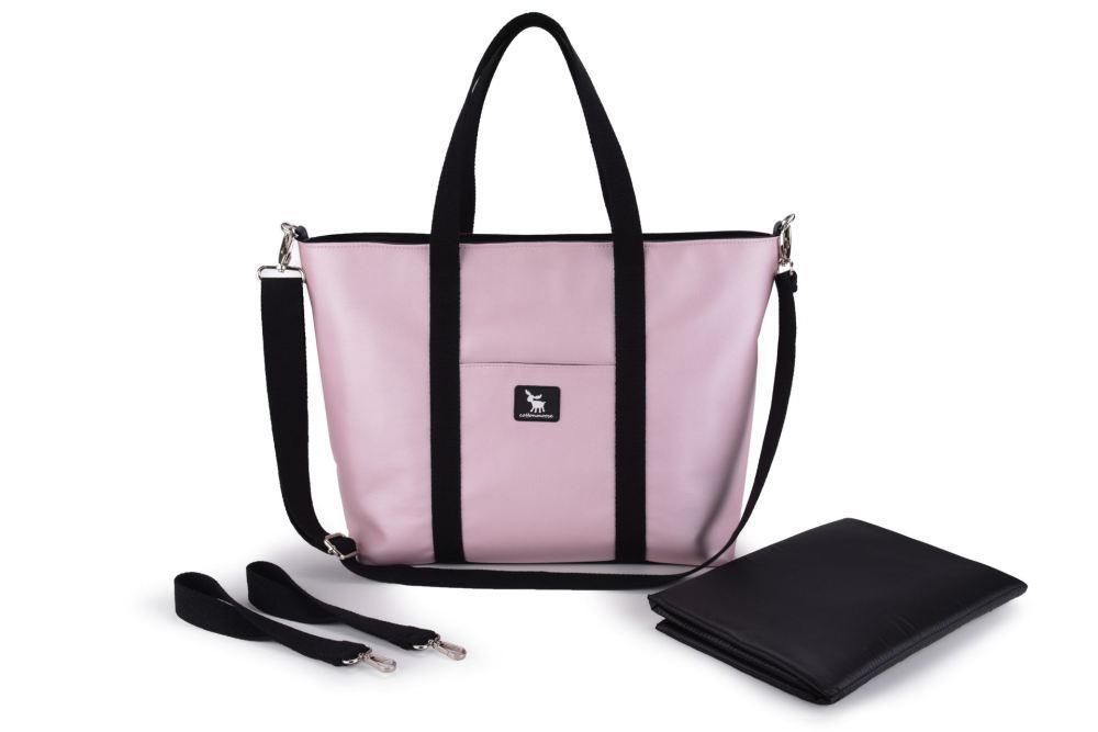 Сумка для коляски Cottonmoose Shopper 750/146 pearl pink leather рожевий пудра