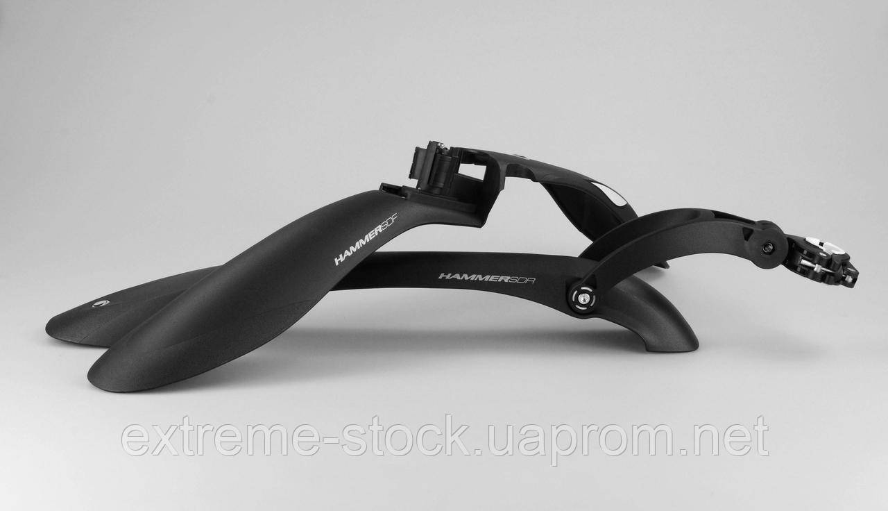 Комплект крыльев 24"-29" SIMPLA Hammer SDE PRO SPEEDclamp mounting быстросъемное крепление, черные с белыми