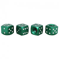 Ковпачки на ніпель Alitek Кістки/Кубики з цифрами Green (4 шт.)