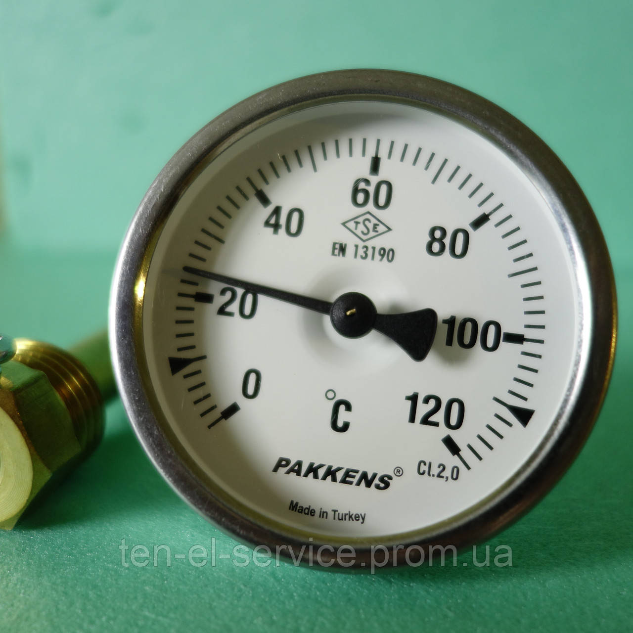 Термометр патронний 1/2", d=63мм. t=120°,Lпат=50мм. Pakkens