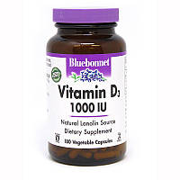 Витамины и минералы Bluebonnet Vitamin D3 1000 IU, 180 вегакапсул CN5189 SP