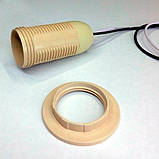 Патрон электрический Е14 с проводом и кольцом пластик, фото 2
