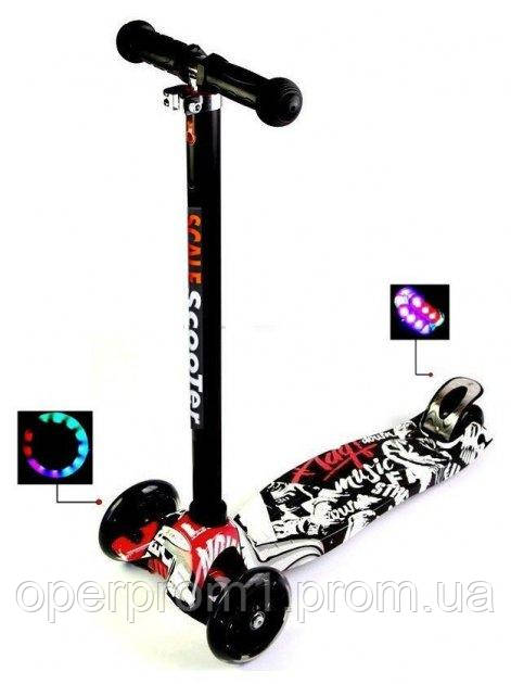 Дитячий самокат Scooter Maxi Street (Модель 2022 року з колесами, що світяться) Різнокольоровий