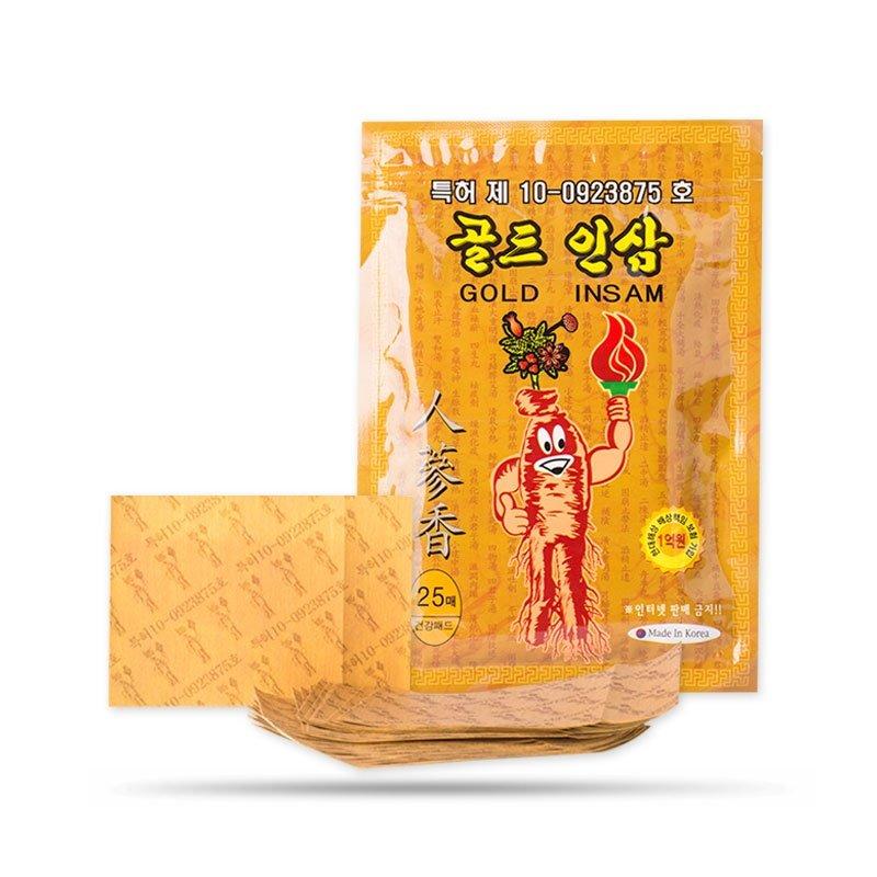 Протипожежний пластир з женьшею Korean Gold Insam Pad 25 аркушів