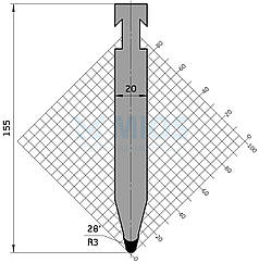 Пуансон P.405.28.E (1000мм.)