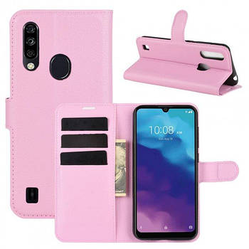 Чохол-книжка Litchie Wallet для ZTE Blade A7 2020 (with fingerprint) Light Pink