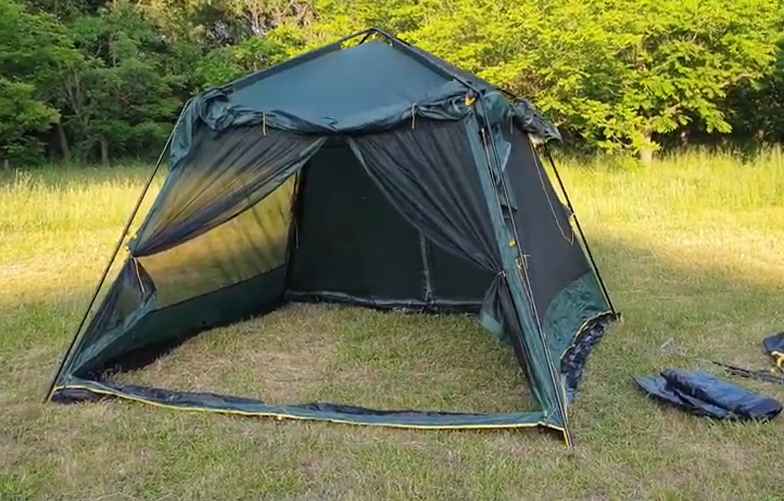 Похідний намет альтанка Тент-шатер туристичний з москітною сіткою Великі тенти-шатери для кемпінгу Шатер