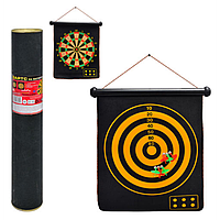 Дартс MS 0100 магнітний, 6 дротиків, в тубусі.