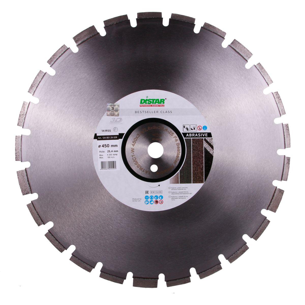 Круг алмазний відрізний 1A1RSS/C1-W 450x3,8/2,8x9x25,4-25 F4 Bestseller Abrasive