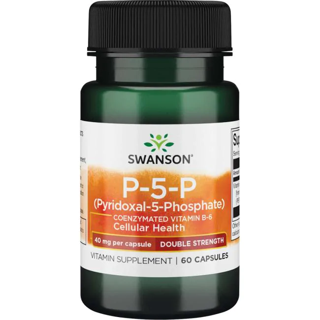 Піридоксаль-5-фосфат / P-5-P (Pyridoxal-5-Phosphate) Coenzymated Vitamin B-6, 40 мг 60 капсул