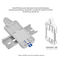 Sonoff DIN Rail Кріплення на DИН рейку для Sonoff basic, TH16, TH10, RFR2 та інших