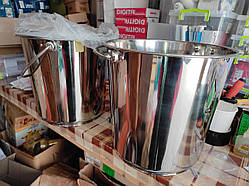 Відро + кришка з нержавіючої сталі харчової на 15 літрів/нержавіюче відро 15 л. (Туреччина)