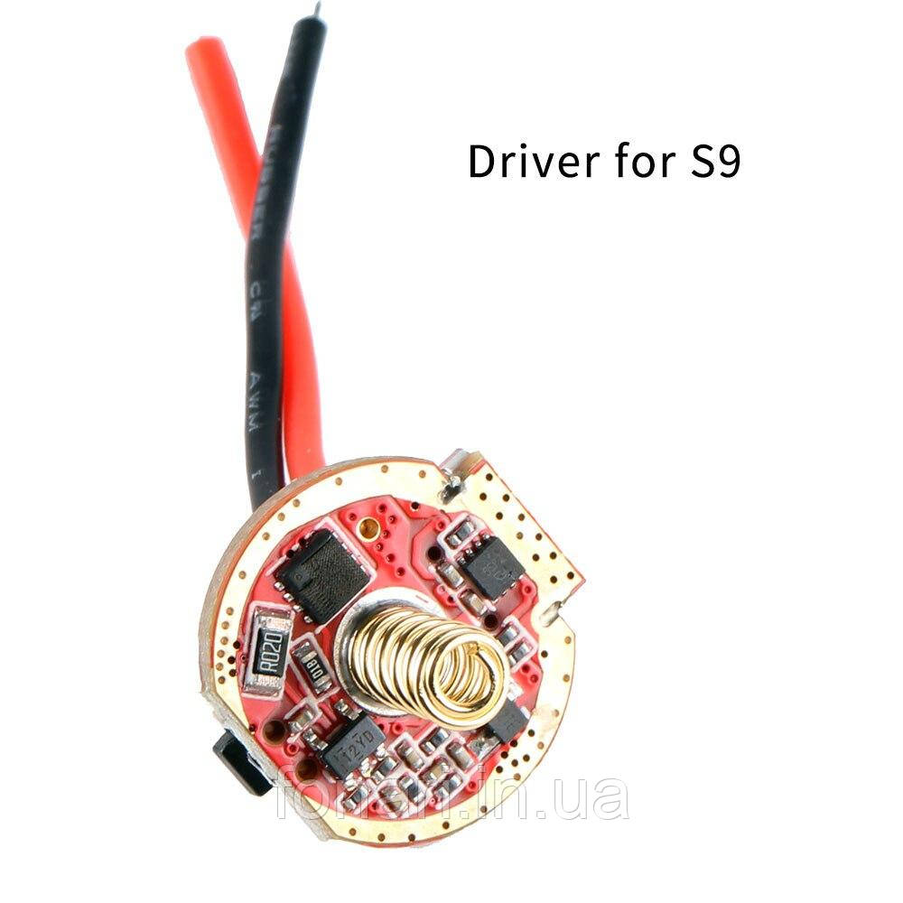 Драйвер для Convoy S9 (3A, 1*Li-Ion) 17 мм, MicroUSB, Термоконтроль
