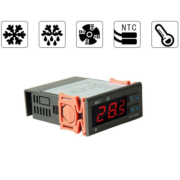 Терморегулятор — термостат для холодильного обладнання, STC-9200, 220V