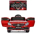 Дитячий електромобіль Mercedes C63 AMG червоний лак шкіряне сидіння, фото 7
