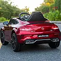 Дитячий електромобіль Mercedes C63 AMG червоний лак шкіряне сидіння, фото 5