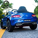 Дитячий електромобіль Mercedes C63 AMG синій лак шкіряне сидіння, фото 5
