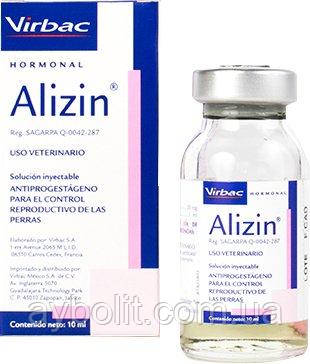 Ветеринарний препарат Virbac для переривання небажаної вагітності у сук, Алізин 30 мг / мл, 10 мл