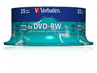 Диск Verbatim DVD-RW 4.7GB 4х Cake/25