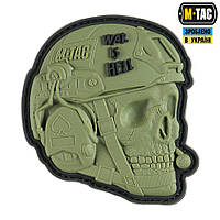 Нашивка М-Тас WAR IS HELL 3D PVC OLIVE