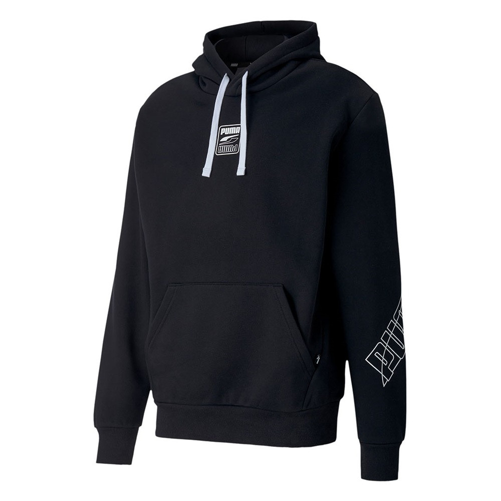 Толстовка чоловіча спортивна Puma Rebel Hode 583494 01 (червона, тепла, флис, бавовна, логотип пума)