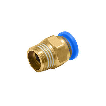 Фітинг цанговий PC6-02 з різьбленням 1/4", з отвором для трубки 6 мм, фото 3