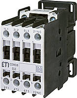 Контактор силовой ETI CEM 18.01 18А 24V AC 3NO+1NC 7.5kW 4644110 (на DIN-рейку, 32A AC1, 18A AC3)