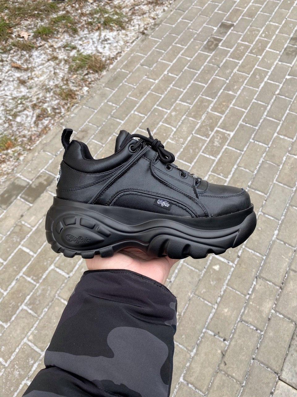 Жіночі кросівки Buffalo Classic Low Leather Black 1339-14, фото 1