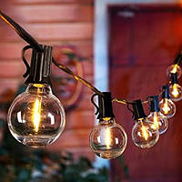 Светодиодная ретро гирлянда LED-G40-2, , 25 ламп, 10 м лампочки уличная подвесная