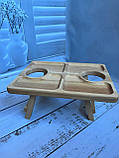 Дерев'яна менажниця, дерев'яний винний столик, пивний столик, фото 3