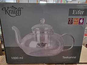 Чайник заварний 1 літр з термостійкого скла Eifer Krauff 31-289-002, фото 3