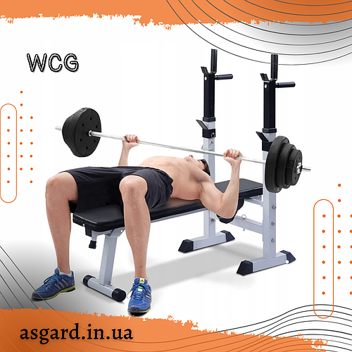 Скамья для жима (складная), для пресса, брусья. WCG 2020 Белая Скамья ...