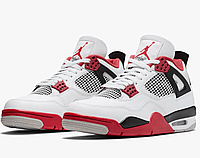 Баскетбольные кроссовки Air Jordan 4 Retro White Red