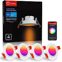 Точковий світильник Lumary смарт розумний RGB 4шт 5w 350lm